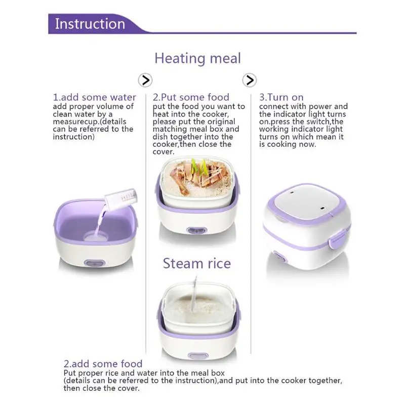 LSTACHi многофункциональная грелка Мини рисоварка теплая Теплоизоляция Электрический контейнер для завтраков с пароваркой для студентов Ланчбокс