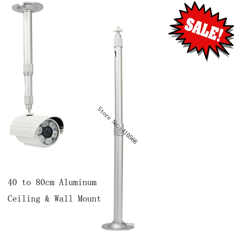 

Free Shipping Durable Ceiling Mount Scalable 40 To 80 CM Aluminum Bracket For Monitor CCTV Projector Roof Hanger On Sale
