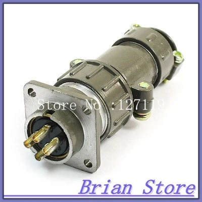 

Flange Mounted P20-4 Core 20mm 4 Pin CNC Metal Aviation Connector