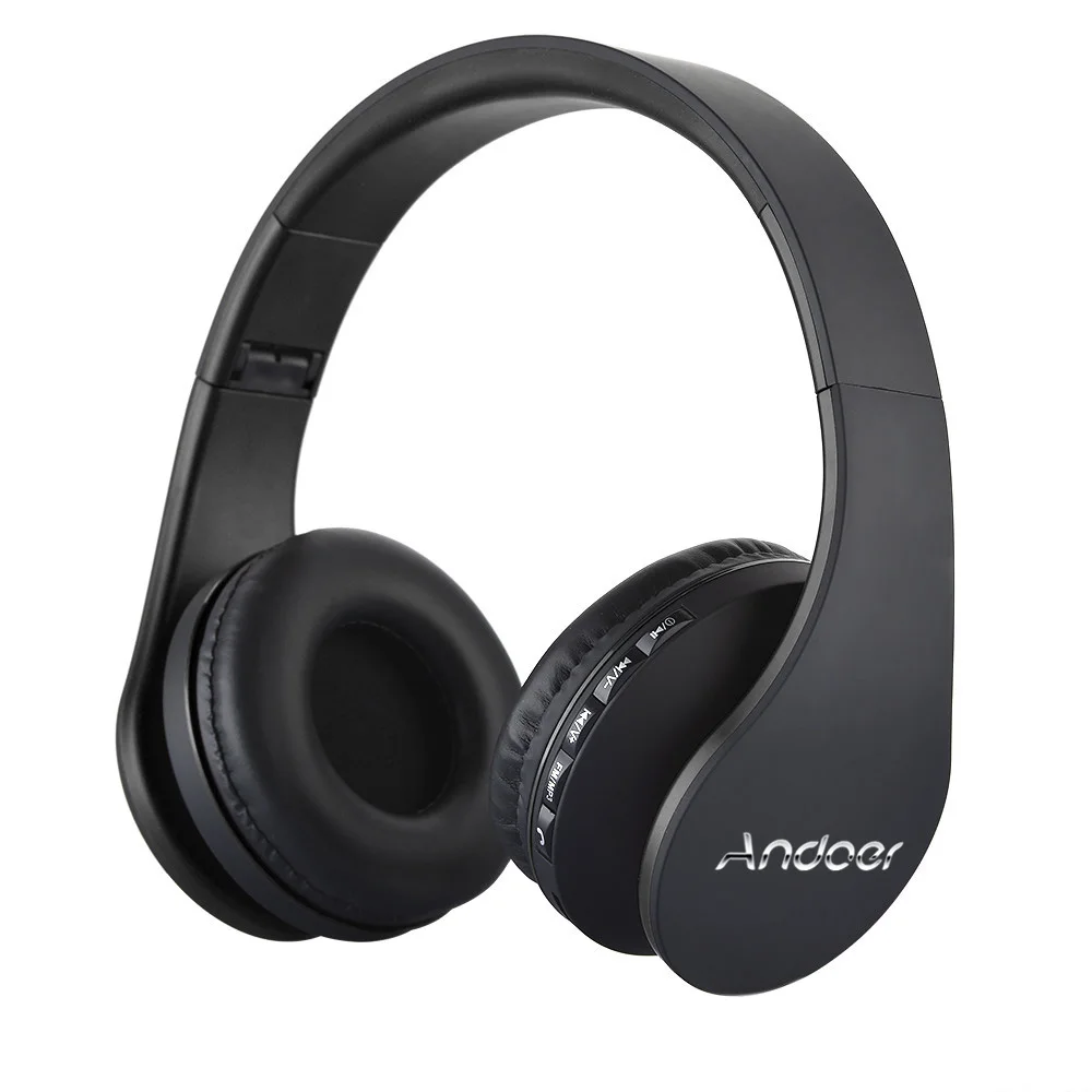 

Andoer LH-811 Wireless Stereo Bluetooth 4.1 + EDR Headphone AUX & 3.5mm jack Wired Earphone with Mic Support TF Music FM Radio