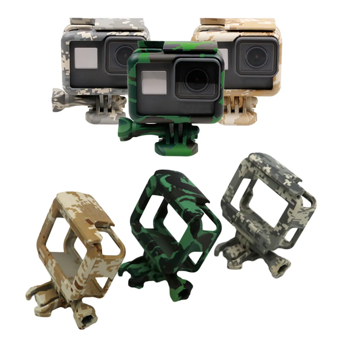 centechia Plastic Protective Housing Sports Camera Case Outdoor Camouflage Protection Border Frame for Go Pro Hero 5 Accessories protective plastic bumper frame for iphone 5 pink