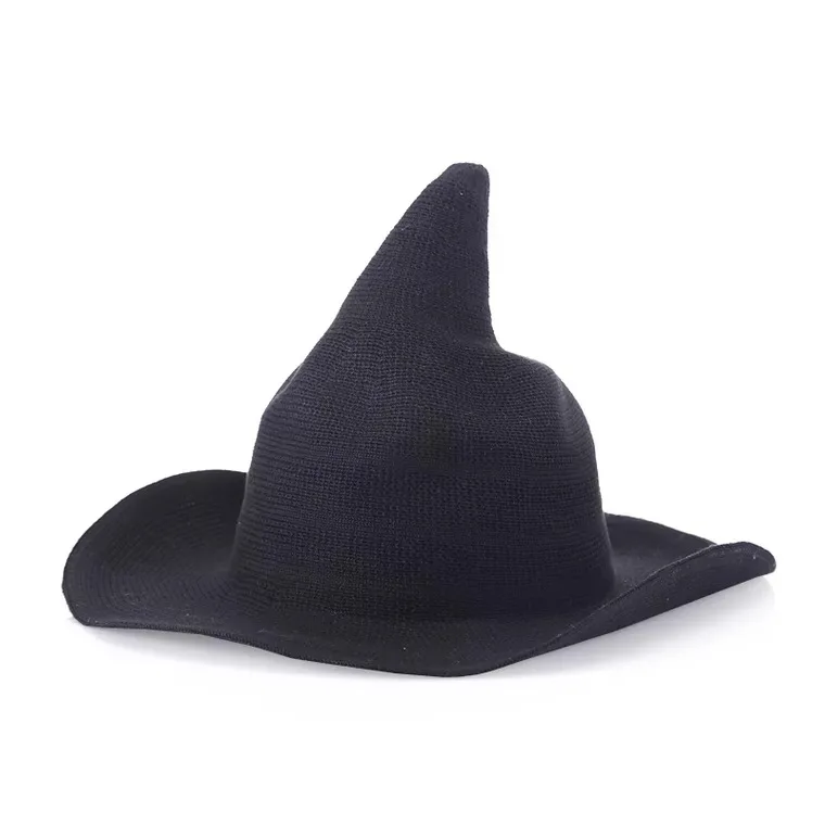 Along-the-Cotton-cap-knitting-fisherman-hat-qiu-dong-Female-fashion-witch-pointed-basin-bucket-hat