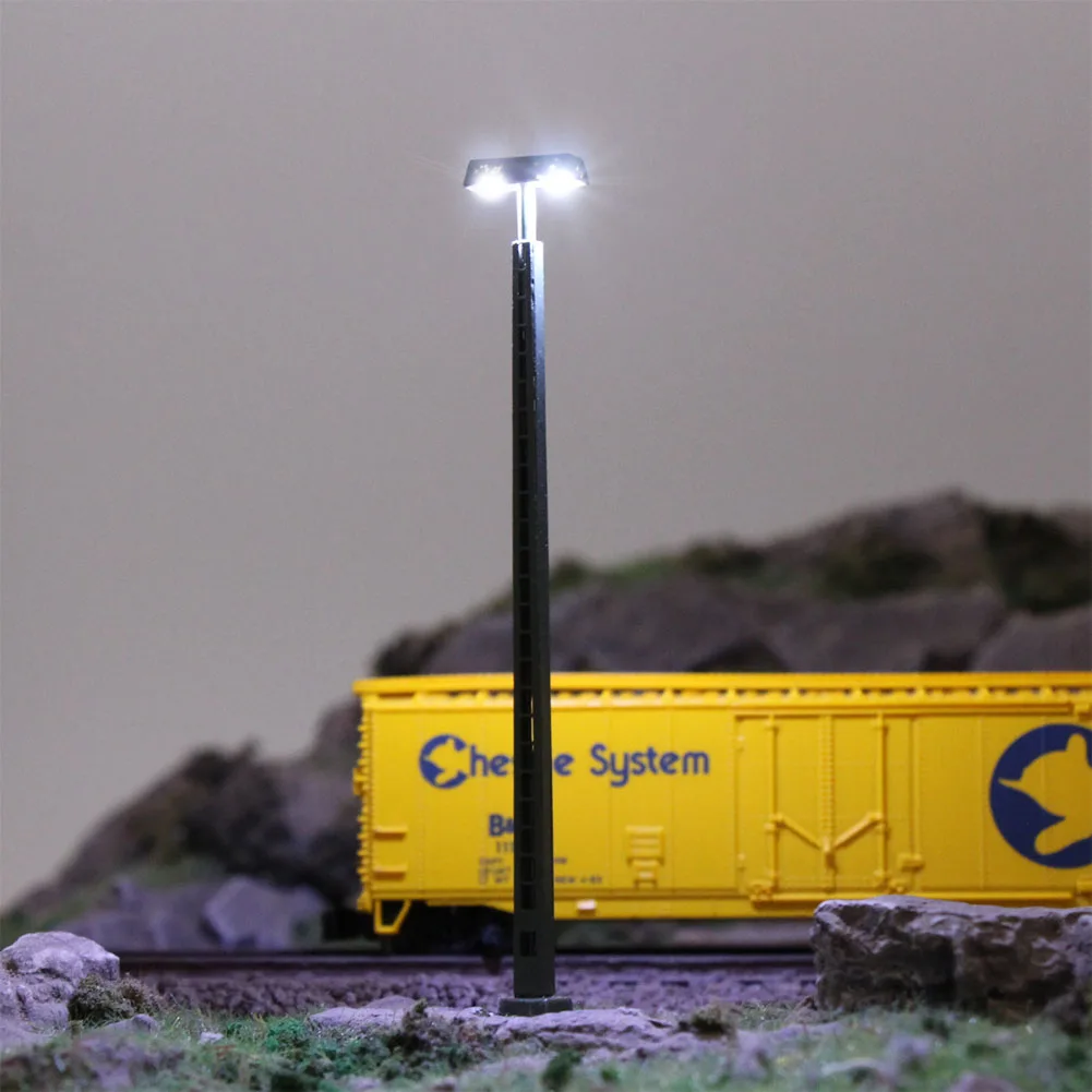 LQS54N 3 шт. Модель Железнодорожный светильник s решетки мачты лампа трек светильник N масштаб макет
