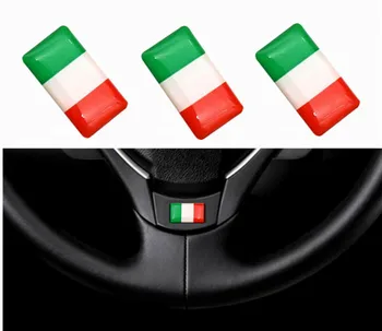 

150 Pieces Interior Italy Flags Car Steering Wheel Sticker Emblems Decorations Italy Flag Audio Knob Window Lift Car Styling
