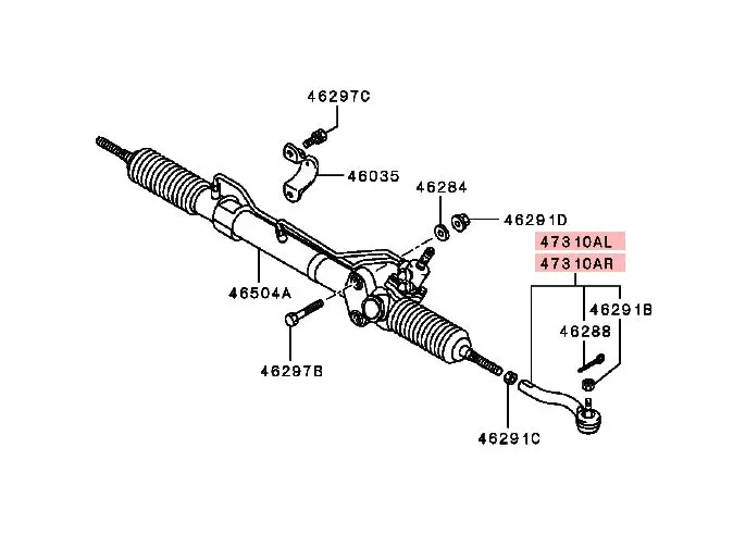 Наконечник рулевой тяги для Mitsubishi PAJERO/MONTERO 4422a037 4422a038