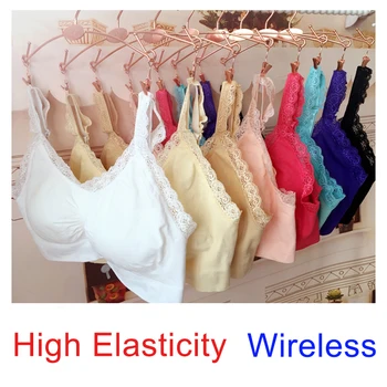 

Women's Large Size Bra Comfort Wireless Bra Full Cup Push Up Bralette Sexy Lace Big Pregnancy Sports Bra Plus Size Women