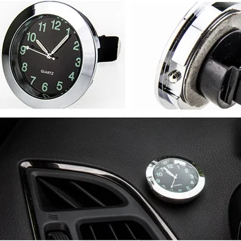 

Luminous Car SUV Dashboard Air Vent Stick-On Time Clock Quartz Watch With Adhesive Glue on the Back Automotive Clock