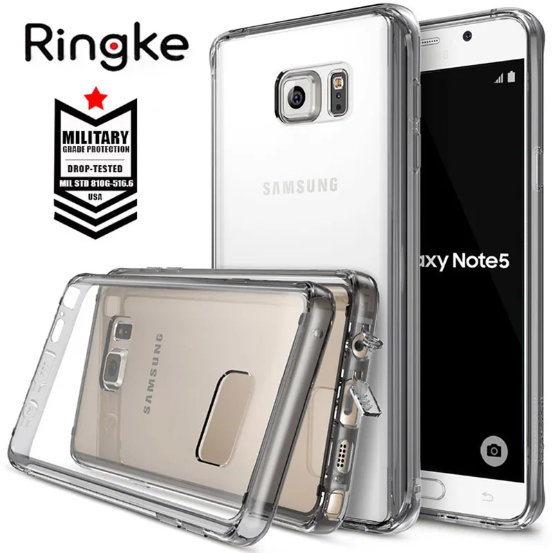 imágenes para Ringke Fusión para Galaxy Note 5 Caso Crystal Clear View espalda y Marco Flexible de TPU Caso antidetonantes Note5 N 920 caso imágenes para Ringke Fusión para Galaxy Note 5 Caso Crystal Clear View espalda y Marco Flexible de TPU Caso antidetonantes Note5 N 920 caso