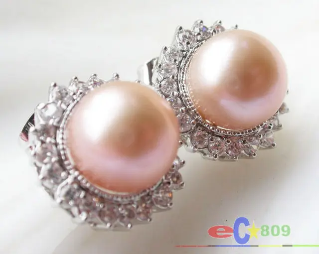 

huge natural south sea pink pearl earrings boucle d'oreille earringfor women sterling-silver-jewelry brinco wedding