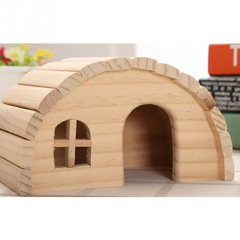 

Pet Hamster Wooden House Squirrel Home Supplies Totoro Nest Gerbil Chalet Mice Hideout Rat Mouse Cage Accessories