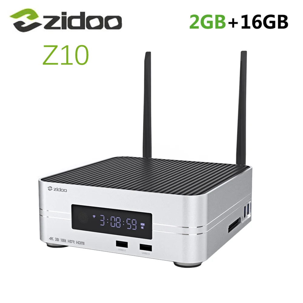 Zidoo Z10 Android 7,1 ТВ-приставка 1000M LAN 4K HDR смарт-приставка Realtek RTD1296 2 Гб ОЗУ 16 Гб ПЗУ поддержка 3," HDD медиаплеер - Цвет: only Z10