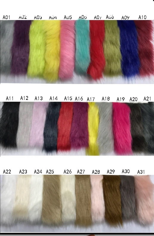 Acheter Bonne qualité pile 3 3.5 cm imitation fourrure de renard, tissu en peluche vêtements col fourrure tapis matériaux, 160 cm X 45 cm (demi cour) pcs