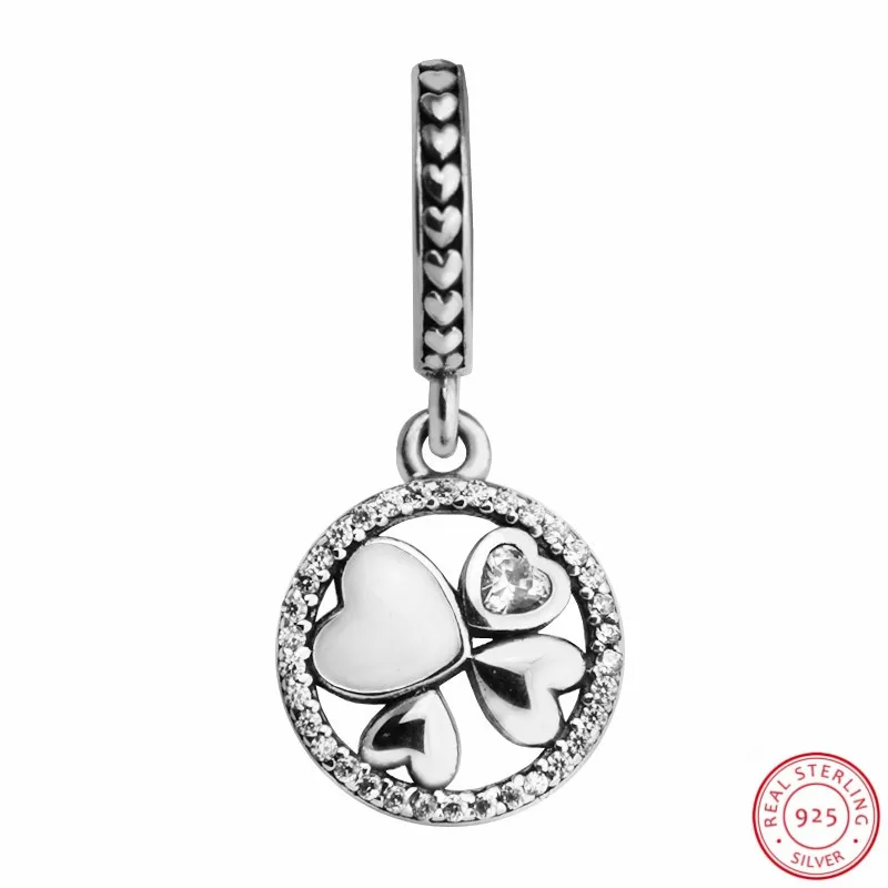 Смелые и яркие четыре сердца любви кулон Шарм бусины для самостоятельного изготовления ювелирных изделий Fit PANDORA Подвески Серебро 925 FL560