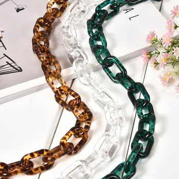 

1.0 Meter 40*25mm Acrylic Necklace Strands Parts Linked Bag Chains Women Jewelry DIY Accessories Glasses Chains Components