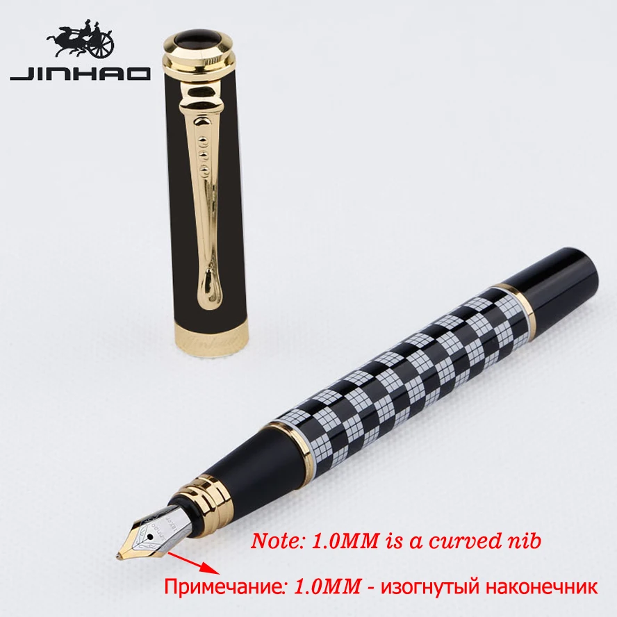 Роскошный Jinhao 500 металл перьевая ручка 0.5 мм перо наконечник 18KGP чернильная ручка канцелярия канцтовары ручки для школы авторучка