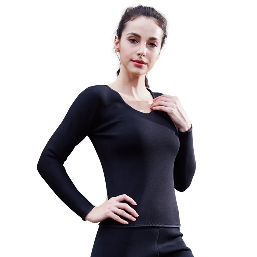 

Body Shapers Waist Trainer Sweat Sauna Long Sleeve Shapers Stretch Neoprene Slimming New Shaper Control Corset Tops