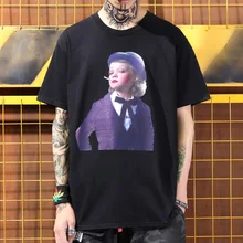 Хип-хоп spoof печатная Студенческая короткая футболка Летняя мода, повседневная мужская и женская повседневная одежда