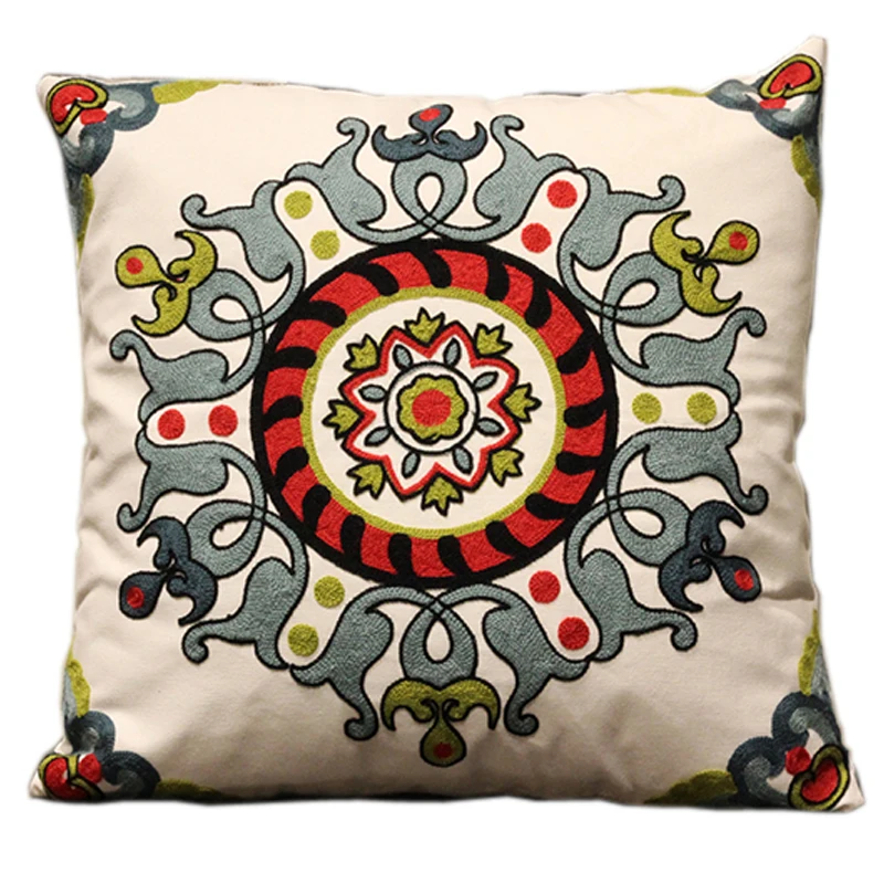 

24 Patterns High Quality Embroided Sofa Cushion Cover 100% Cotton Seat Pillow Cover Home Decoration New House Gift