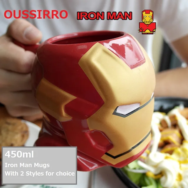Best Price OUSSIRRO Super Hero Avenger Iron Man Theme Milk / Coffee Mugs Pure Color Mugs Cup Kitchen Tool Gift