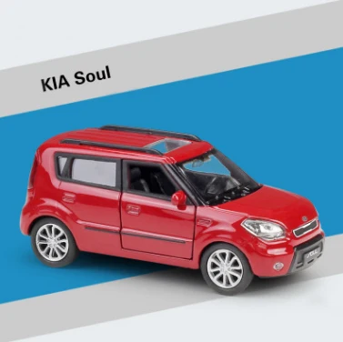 WELLY 1:36 KIA Soul SUV литая под давлением модель автомобиля игрушка с вытягиванием для детей подарки коллекция игрушек - Цвет: B