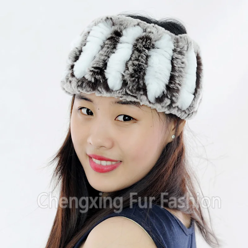 

CX-E-37S 2015 Cheap Wholesale Genuine Rex Rabbit Fur Knitting Headband Fur Scarf