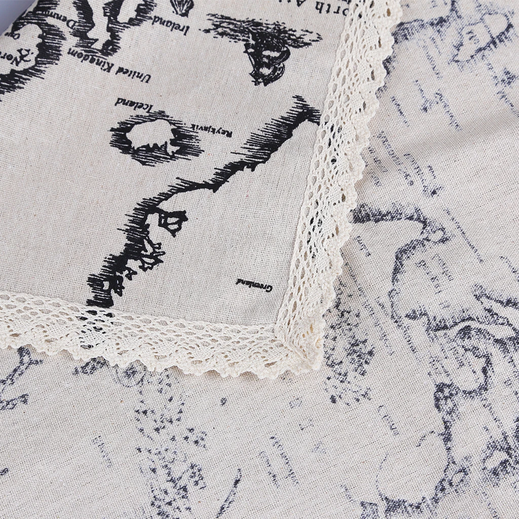 Cotton Linen Table Cloth Country Style Map Printed Multifunctional Rectangle Table Cover Tablecloth Home Decoration for Kitchen Cotton Linen Table Cloth Country Style Map Printed Multifunctional Rectangle Table Cover Tablecloth Home Decoration for Kitchen
