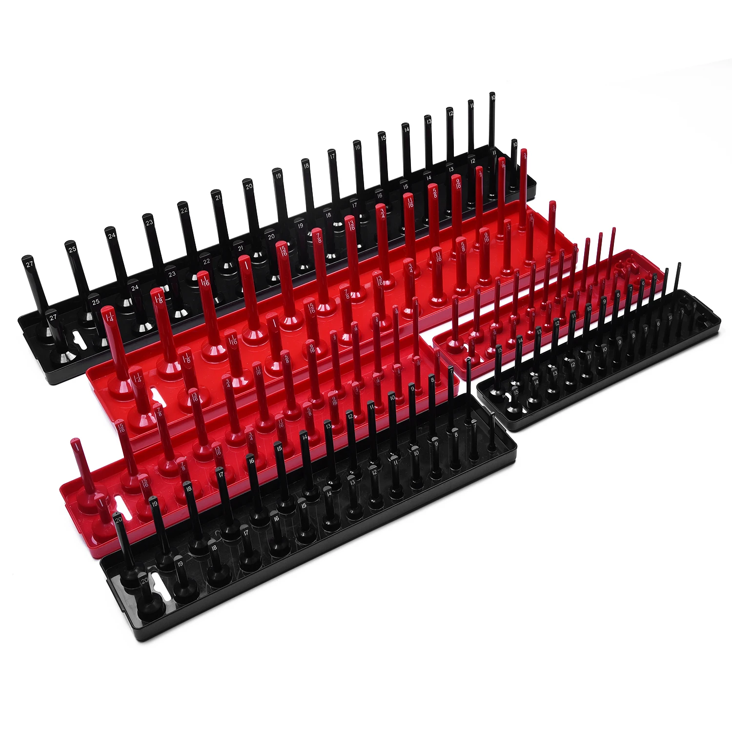 

Sale 6 For 1/4, 3/8,1/2Metric SAE Socket Tray Rack Holder Storage Organizer H