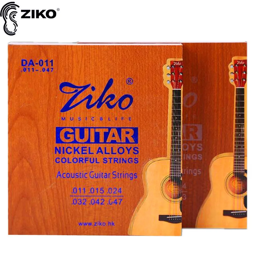 ZIKO DA 011 047 012 052 Acoustic guitar strings Nickel alloys colorful