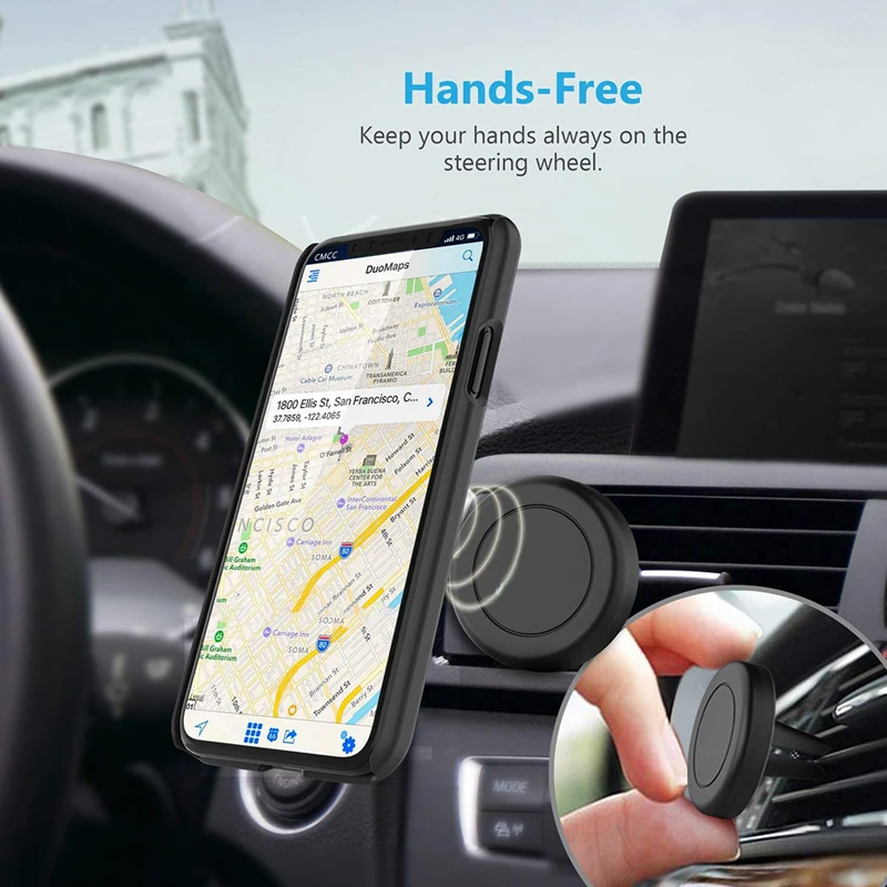 CinkeyPro Magnetic Car Phone holder for iPhone Samsung Mount Stand Air Vent Mount Mobile Phone Universal Smartphone No Ring