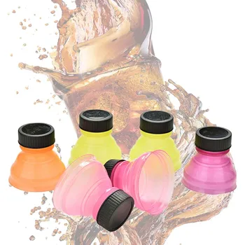

2019 6Pcs Soda Saver Pop Beer Beverage Can Cap Flip Eco-friendly Bottle Top Lid Container Protector Snap On Quicksand Insulated