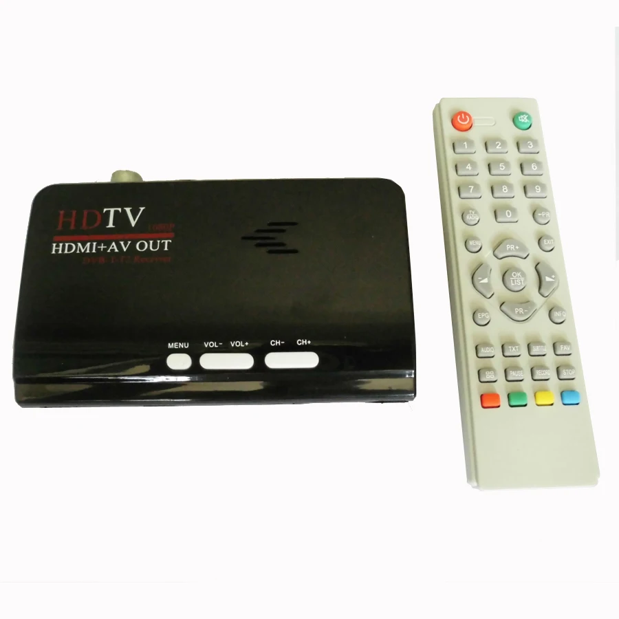 1080P Full HD DVB T2 T USB TV приемник Цифровой наземный HD/AV CVBS внешний ТВ тюнер конвертер для