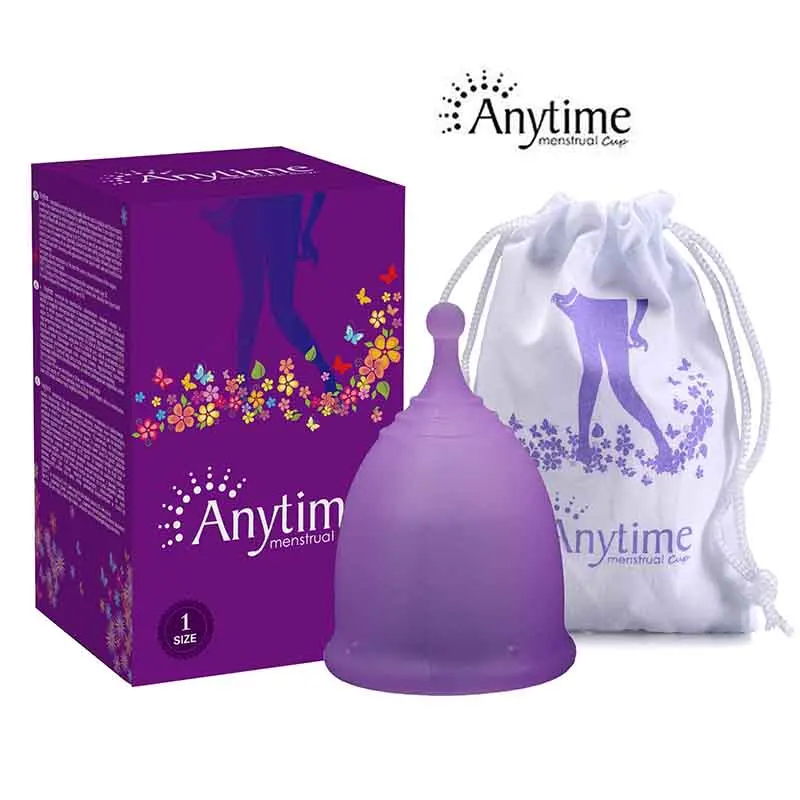 В любое время бренд многоразовые Медицинские силиконовые менструальные чашки женский гигиенический продукт женщина менструация Copo AC03 - Цвет: Purple