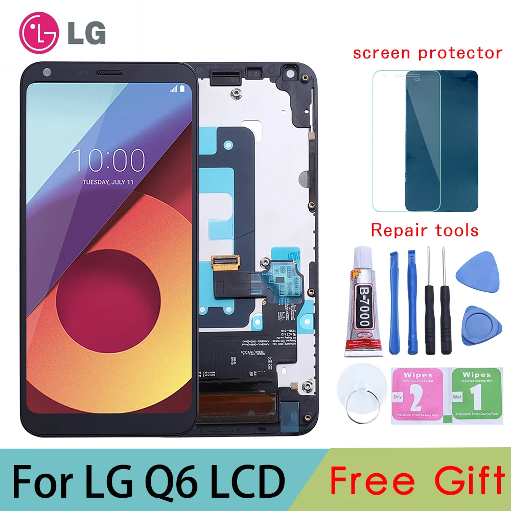Оригинальный 5 &quot2160x1080 IPS дисплей для LG Q6 ЖК с сенсорным экраном дигитайзер