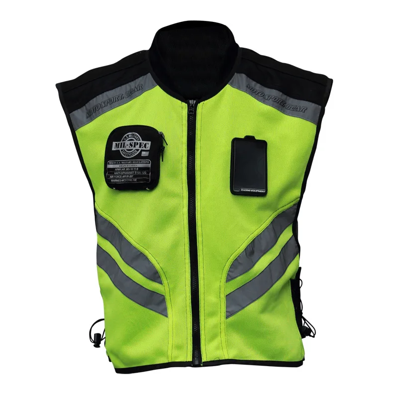 Подлинная езда племя мотоцикл для верховой езды, отражающиеся жилет Ночная езда безопасность флуоресцентный светоотражающий жилет команда униформа - Цвет: Fluorescent vest
