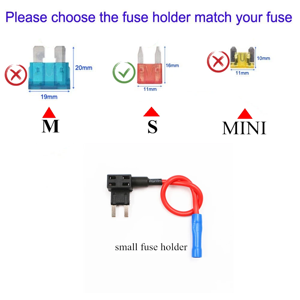 1PCS 12V MINI SMALL MEDIUM Fuse Holder Add-a-Circuit Fuse TAP Adapter ATM APM Blade Holder for Car SUV Adding Circuits DIY