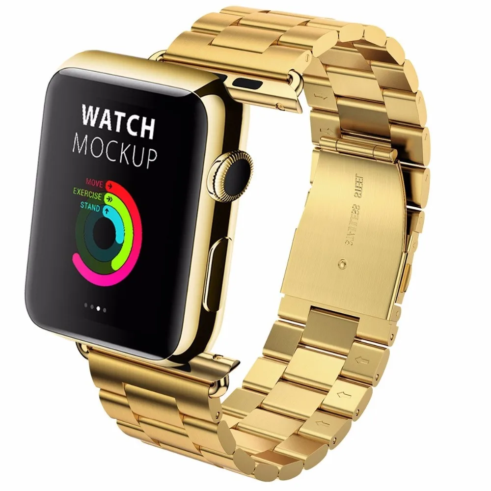 

Replacement Stainless Steel Watch Band for Apple Watch Series 1st 2nd Wrist Strap For Apple Watch iWatch 38mm 42mm With Adapters
