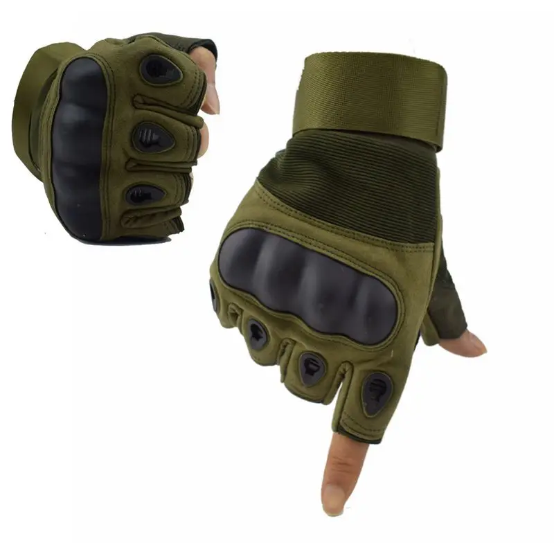 

Outdoor Sports Tactical Gloves Half Finger for Hiking Riding Cycling Military Men's Fingerless Gloves Hard Carbon Knuckle Gloves