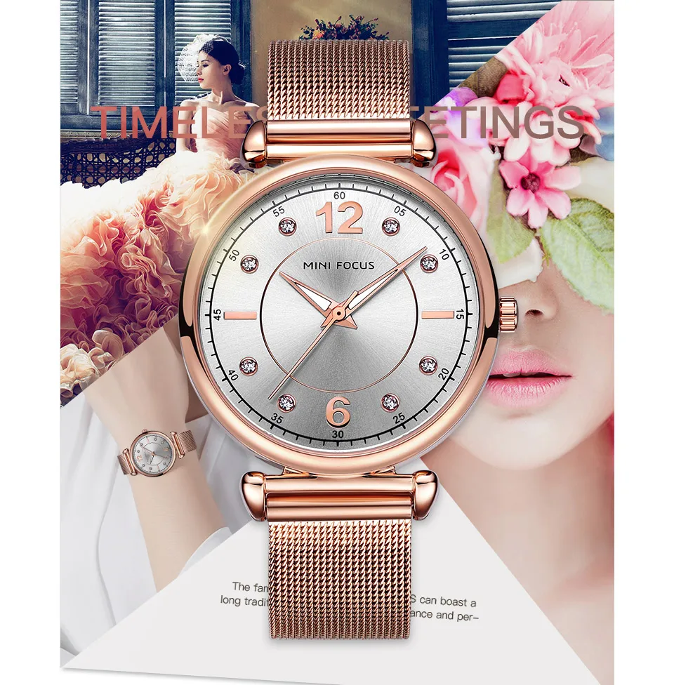 MINIFOCUS, модные кварцевые часы, женские часы, женские часы, известный бренд, наручные часы женские часы Montre Femme Relogio MF0177L. 04