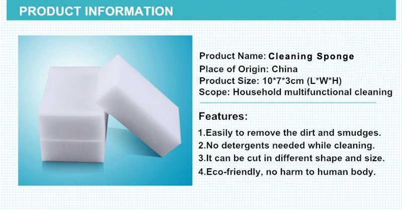 100 шт./лот, меламиновая губка, Волшебная ластик, очиститель, белая кухонная Чистка, мытье посуды, клавиатура, Волшебная Чистящая губка, melamina