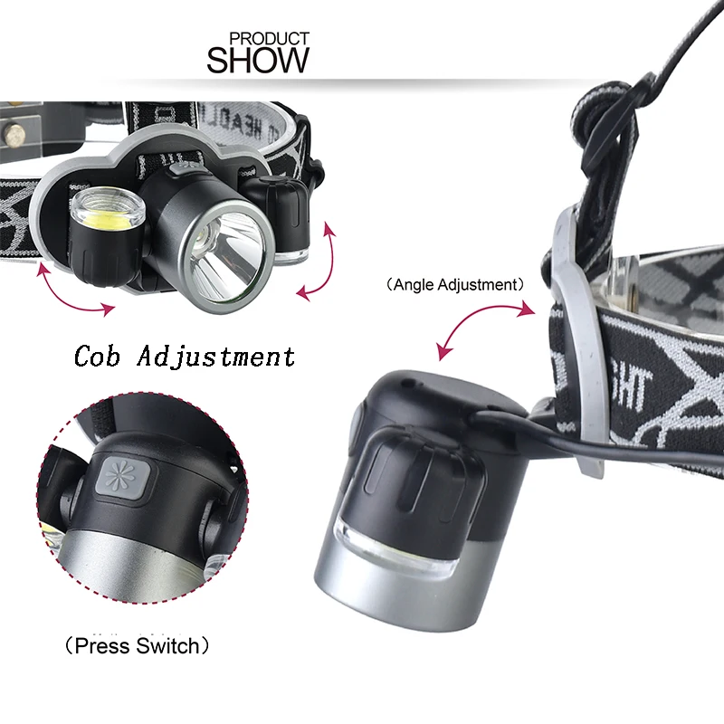Z20 Litwod перезаряжаемые 18650 Фары 10000LM головного света XM T6 Фонарь налобный фонарь Power
