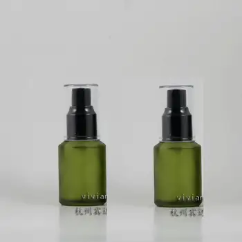 

30ml olive green frosted Glass travel refillable perfume bottle with black plastic sprayer,perfume container,perfume packing