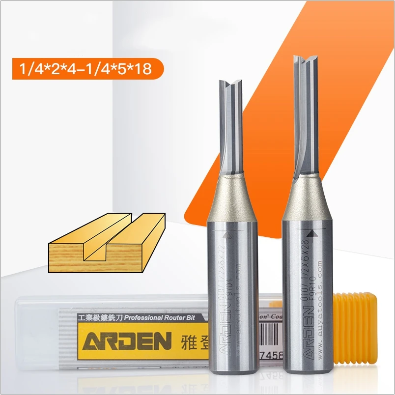 1//2/'/' /& 1//4” Shank Woodworking Milling Cutter Shank Straight Metric Router Bit