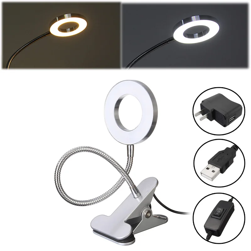

Frosted Brightness LED Desk Lamp Table Light Warm/Pure White With Clip Permanent Makeup Equipment Tattoo Grafting Eyelash Tool
