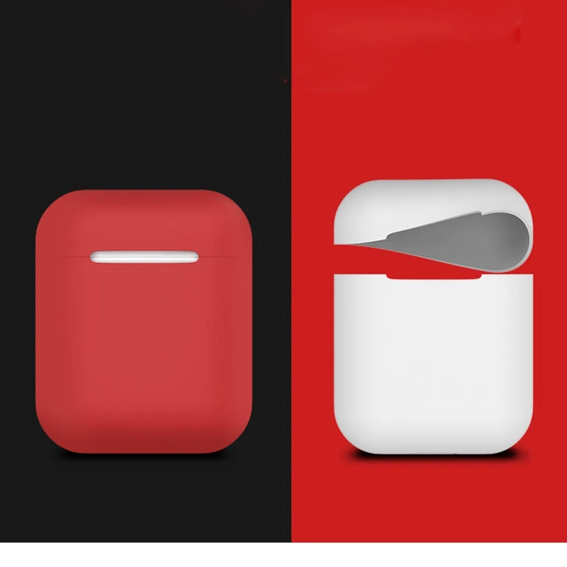 Liquid Silicone Earphone Case For Airpods 1 2 Slim Soft Flexible Washable Protection Earphone Cover For Airpods Bag Dust Plug