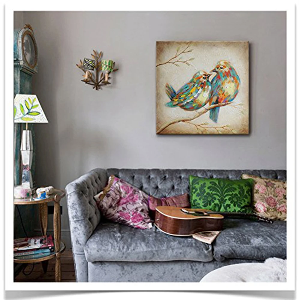 

Handpainted Parrot Oil Painting High Quality on Canvas Abstractive Art Room Decorations Beautiful Picture no Framed Big Size Art