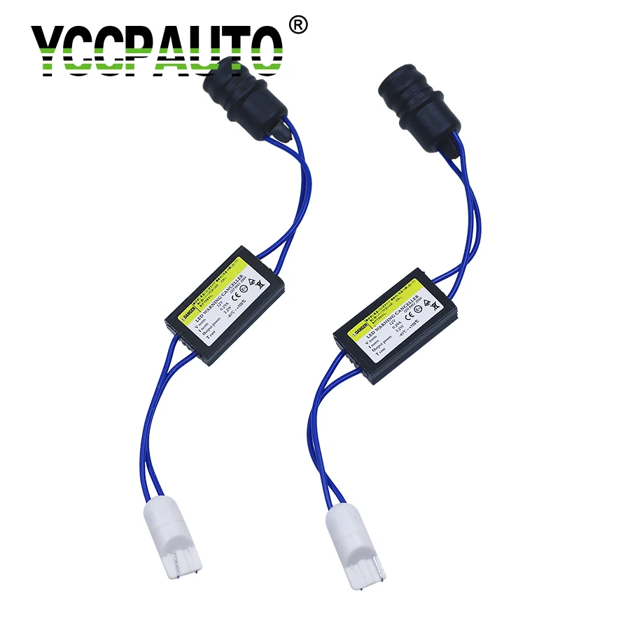 

YCCPAUTO T10 W5W LED Car Canbus Cable Warning Canceller Decoder 501 192 168 Car Lights NO Error Canbus OCB Load Resistor 2pcs