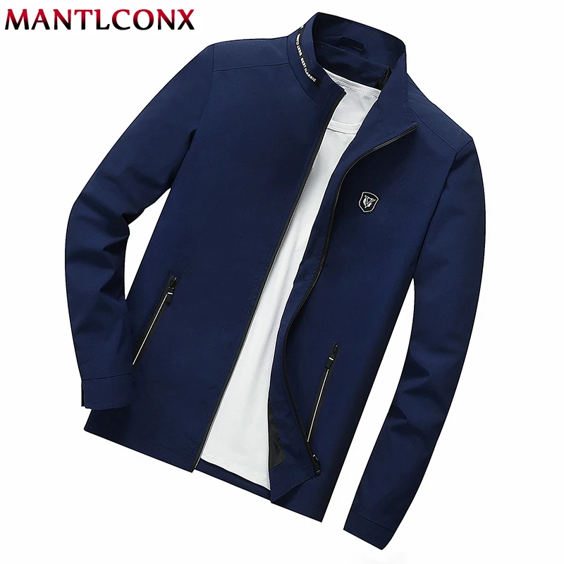 

MANTLCONX 2019 Jacket Men Casual Jacket Spring Autumn Fashion Slim Fit Men Jacket Zipper Jackets Brand Casual Coat Plus Size 5XL