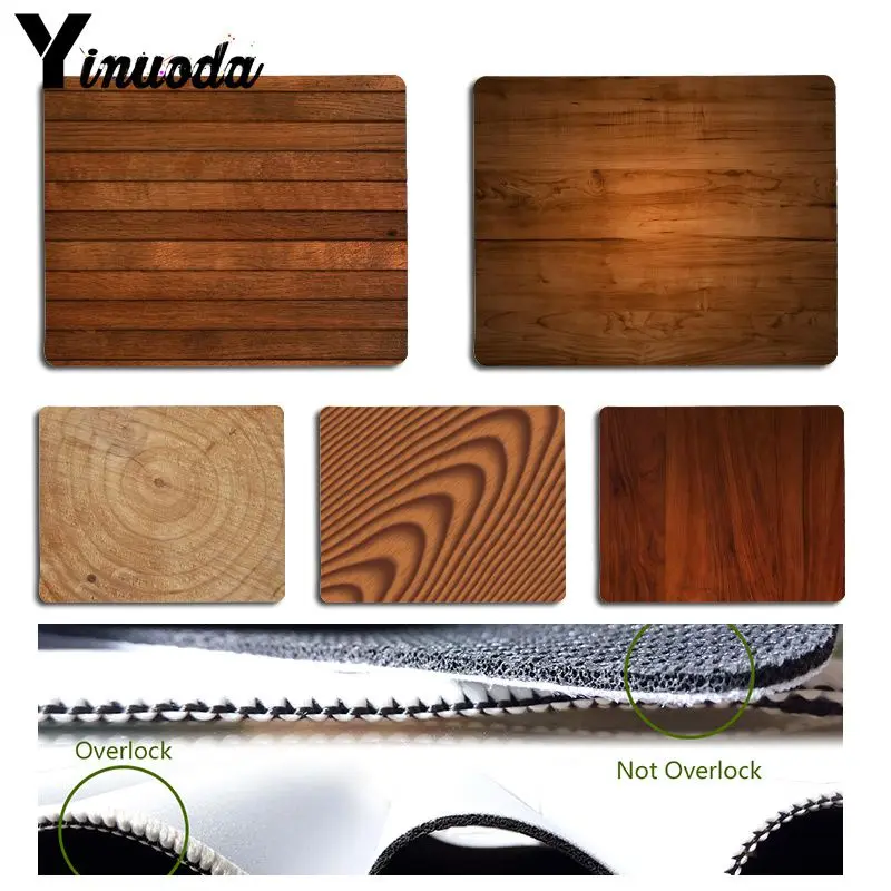 

Yinuoda Vintage Cool Brown Wood Gamer Speed Mice Retail Small Rubber Mousepad Size for 18x22cm 25x29cm Rubber Mousemats