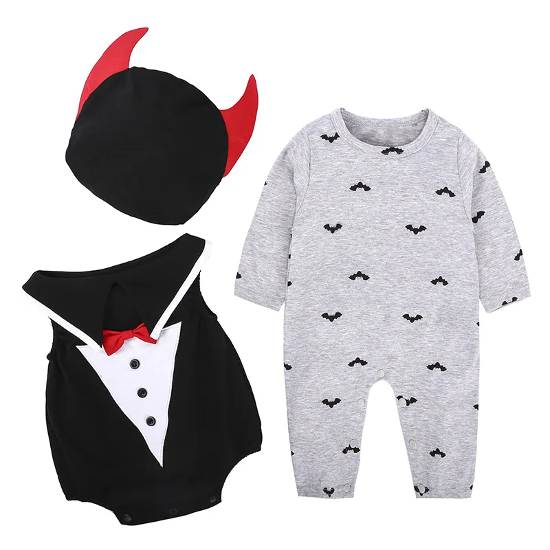 Kids TALES new 2017 Children Halloween Performance Baby Vampire One Piece 3 sets |