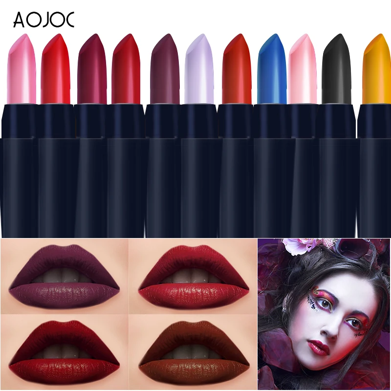 

AOJOC Brand 20 Colors Moisturizing Smooth Lipsticks Makeup Matte Shimmer Waterproof Long Lasting Lips Stick Gloss Cosmetics Set
